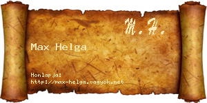 Max Helga névjegykártya